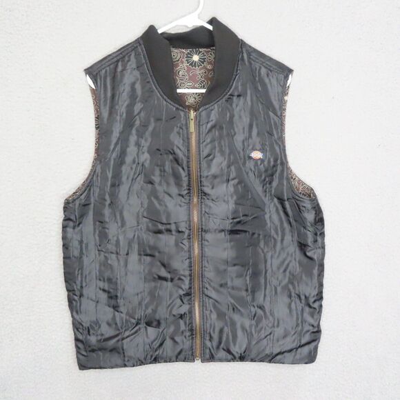 Dickies Ellis Floral Paisley Reversible Full Zip Cotton Vest Mens Small NEW - Picture 8 of 15